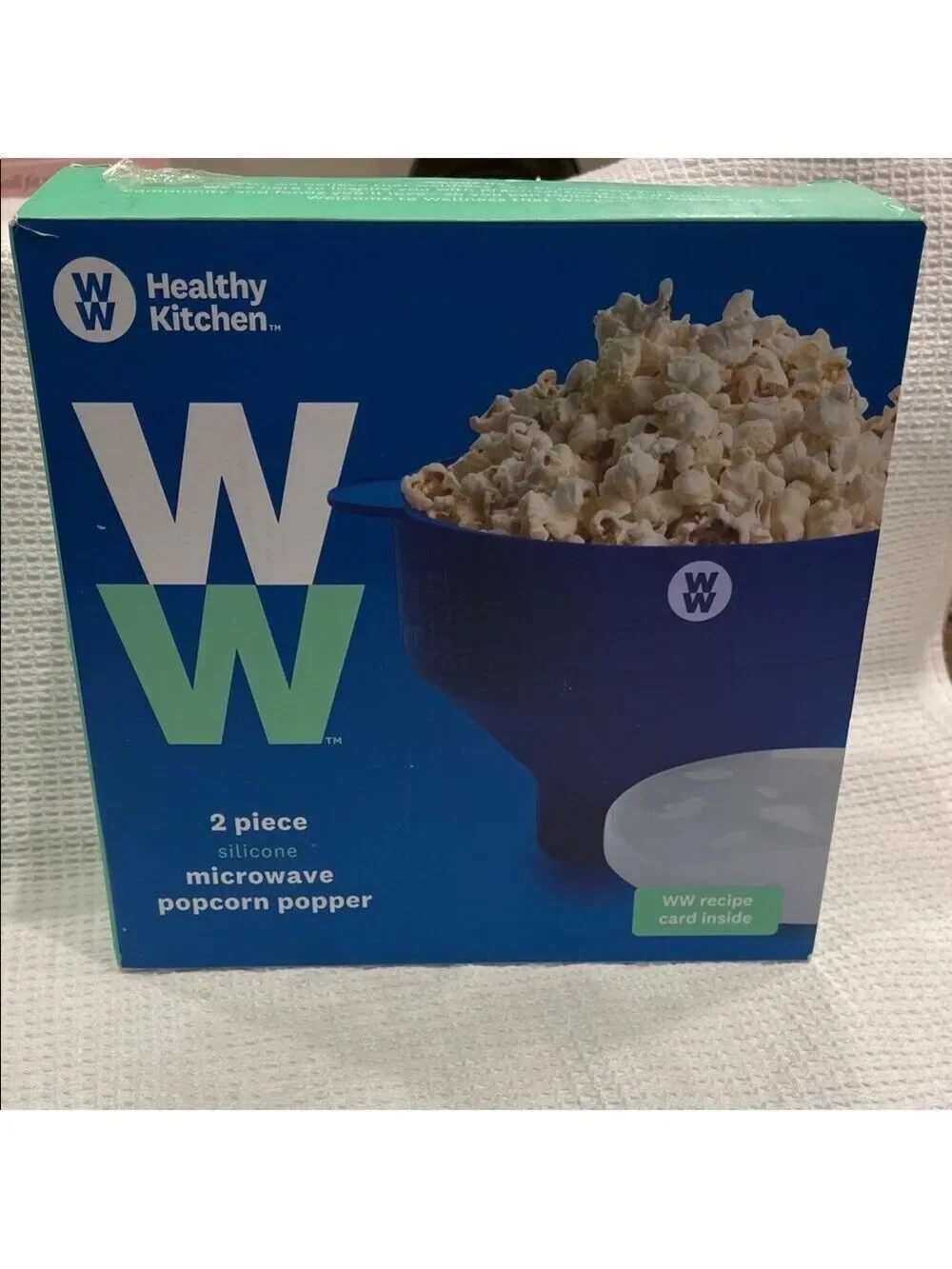 NIB WEIGHT WATCHERS Silicone Popcorn Popper with Recipe Card - Picture 2 of 14